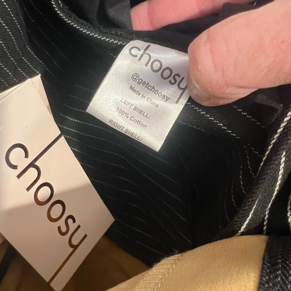 🖤🤎Choosy High Rise Straight Leg Cargo Jeans SZ 4 Cuffed Cropped Mixed Media🖤🤎NWT - Picture 13 of 13